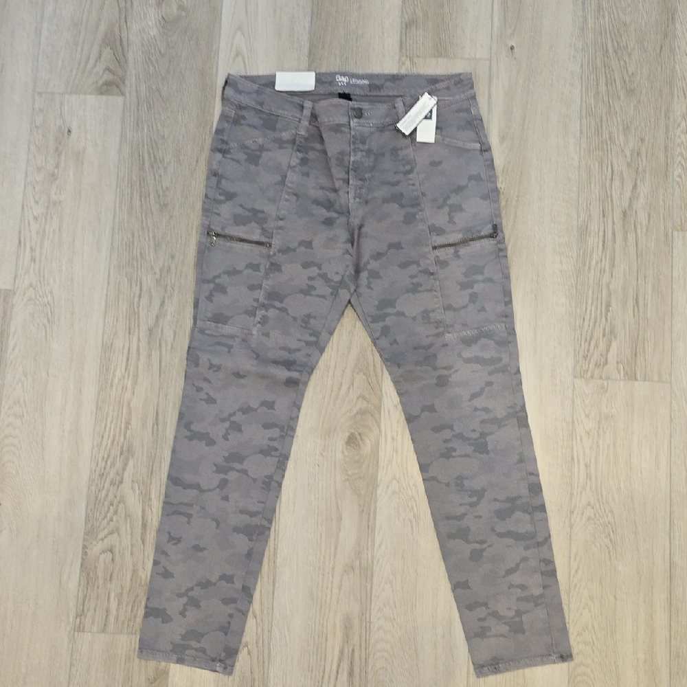 GAP Gray Camo Skinny Jeans